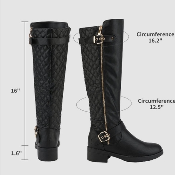 Comfortable classic black boot with gold hardware sz 7.5 - Picture 16 of 16